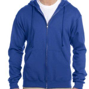 ***SALE***NWOT Jerzees 993 NuBlend Hooded Zip-Up Sweatshirt in Royal
